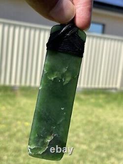 Core MARSDEN JADE New Zealand Maori Pounamu Nephrite STRAIGHT Bound Toki Adze