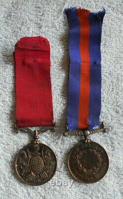 #D135. TWO(2) 1800s MEDALS NEW ZEALAND MEDAL + LONG SERVICE & GOOD CONDUCT