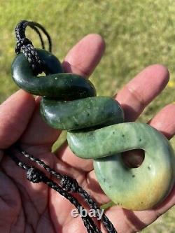 DEAN New Zealand Marsden Flower Jade Maori Pounamu'HUGE 3TONE QUADRUPULE' TWIST