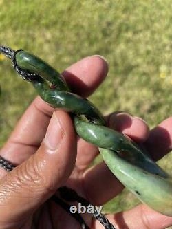 DEAN New Zealand Marsden Flower Jade Maori Pounamu'HUGE 3TONE QUADRUPULE' TWIST