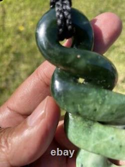 DEAN New Zealand Marsden Flower Jade Maori Pounamu'HUGE 3TONE QUADRUPULE' TWIST