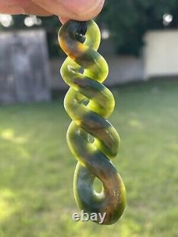 DEAN's New Zealand Maori Pounamu TOTOWEKA Banded MARSDEN JADE QUADRUPULE TWIST