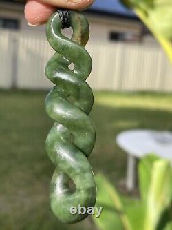 DEAN's New Zealand Maori Pounamu TOTOWEKA Banded MARSDEN JADE QUADRUPULE TWIST