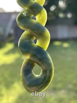 DEAN's New Zealand Maori Pounamu TOTOWEKA Banded MARSDEN JADE QUADRUPULE TWIST