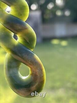 DEAN's New Zealand Maori Pounamu TOTOWEKA Banded MARSDEN JADE QUADRUPULE TWIST