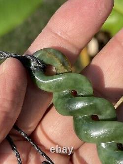 DEAN's New Zealand Maori Pounamu TOTOWEKA Banded MARSDEN JADE QUADRUPULE TWIST