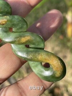 DEAN's New Zealand Maori Pounamu TOTOWEKA Banded MARSDEN JADE QUADRUPULE TWIST