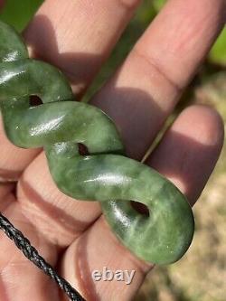 DEAN's New Zealand Maori Pounamu TOTOWEKA Banded MARSDEN JADE QUADRUPULE TWIST