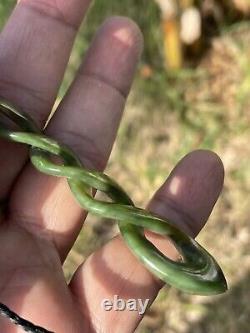 DEAN's New Zealand Maori Pounamu TOTOWEKA Banded MARSDEN JADE QUADRUPULE TWIST