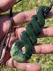 DEANs New Zealand Dark MARSDEN FLOWER JADE Maori Pounamu 2 TONE QUADRUPULE TWIST