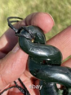 DEANs Superb 2 TONE JADE Maori Pounamu NZ Nephrite Greenstone PLUMP DOUBLE TWIST