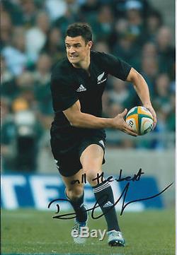 Dan CARTER Signed Autograph 12x8 Photo AFTAL COA RUGBY All Blacks New Zealand
