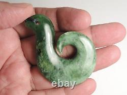 Dark/Light Green ARAHURA JADE Maori Pounamu NEPHRITE Dean Hetherington FISH HOOK