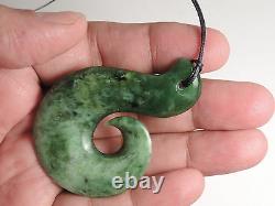 Dark/Light Green ARAHURA JADE Maori Pounamu NEPHRITE Dean Hetherington FISH HOOK