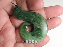 Dark/Light Green ARAHURA JADE Maori Pounamu NEPHRITE Dean Hetherington FISH HOOK