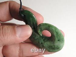 Dark/Light Green ARAHURA JADE Maori Pounamu NEPHRITE Dean Hetherington FISH HOOK