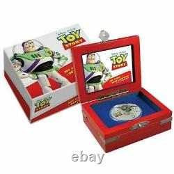 Disney Pixar Woody & Buzz Lightyear 1 Oz Silver Coins Nice Wood Boxes New. 999 2