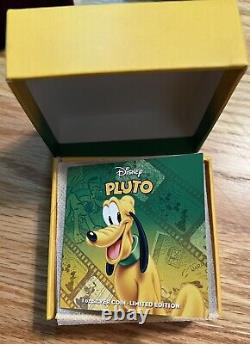 Disney Pluto Coin 2014 Proof 1 Oz Silver, New Zealand Mint, Decorative Box