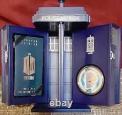 Doctor Who 50th Anniversary 2013 1oz Silver Proof Coin withTardis & Original Box