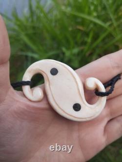 Double Koru Mana Flow Maori Pendant Hand Carved New Zealand Hei Taonga
