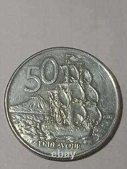 Endeavour 1988 New Zealand 50 Cent Coin Excellent Condition Highly Collectable