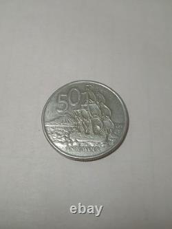 Endeavour 1988 New Zealand 50 Cent Coin Excellent Condition Highly Collectable