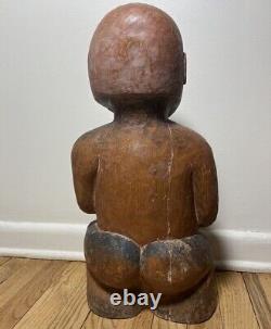 Excellent Antique Maori Tekoteko Ancestral Sculpture British Mus. Cast-Read 24