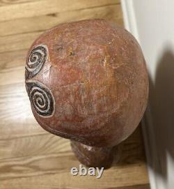 Excellent Antique Maori Tekoteko Ancestral Sculpture British Mus. Cast-Read 24