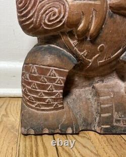 Excellent Antique Maori Tekoteko Ancestral Sculpture British Mus. Cast-Read 24