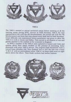 Exceptionally RARE NEW ZEALAND WW1 YMCA Bronze Officer's Cap Badge