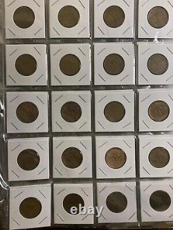 Extensive near Complete Half Penny Collection From 3 Countries! 149 Coins