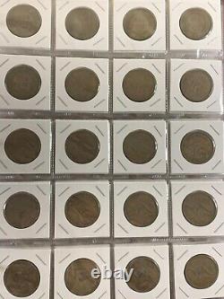 Extensive near Complete One Penny Collection From 3 Countries! 149 Coins