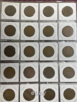 Extensive near Complete One Penny Collection From 3 Countries! 149 Coins