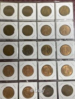 Extensive near Complete One Penny Collection From 3 Countries! 149 Coins