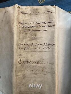 Extremely Rare 1869 Maitland Brothers Otago New Zealand Gold Rush Land Deed