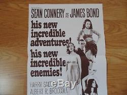 FROM RUSSIA WITH LOVE ORIGINAL 1960's NEW ZEALAND CINEMA DAYBILL FILM POSTER 007