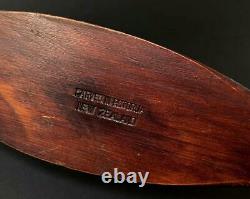 Fine Vintage Maori Dance Paddle Hand Carved In Rotorua New Zealand Tribal