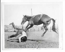 Four 1950s Rodeo Vintage Original Press Photos New Zealand Nebraska Arizona