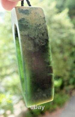 Gem Grade Dallas Crombie Nz Pounamu Greenstone Flower Jade Maori Split Hei Toki