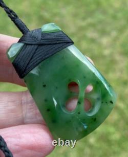 Gem Nz Pounamu Greenstone Nephrite Jade Crossover Bound Maori Hei Toki Adze