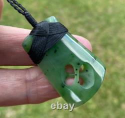 Gem Nz Pounamu Greenstone Nephrite Jade Crossover Bound Maori Hei Toki Adze