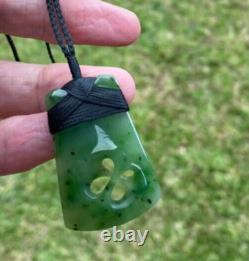 Gem Nz Pounamu Greenstone Nephrite Jade Crossover Bound Maori Hei Toki Adze
