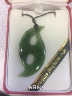Genuine Nephrite Jade Pendant New Zealand Maori Necklace