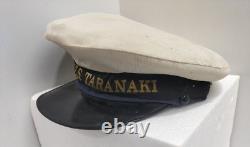 Genuine Vintage Military New Zealand Navy Seamans Cap Hat HMNZS Taranaki Naval