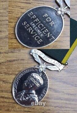 George V Efficiency Medal NEW ZEALAND marked SPECIMEN