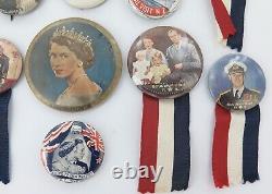 Good Lot Vintage Badges British Royal Tours of New Zealand + RARE Compact Mirror