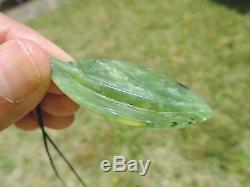 Greenstone MARSDEN JADE Maori Pounamu NEPHRITE Dean's INTRICATE HI POLISH LEAF