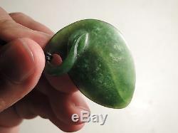 Greenstone MARSDEN JADE Maori Pounamu NEPHRITE Dean's INTRICATE Leaf Tendril WOW