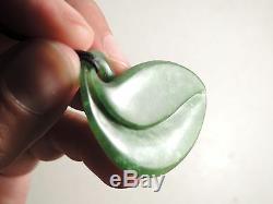 Greenstone MARSDEN JADE Maori Pounamu NEPHRITE Dean's INTRICATE Leaf Tendril WOW