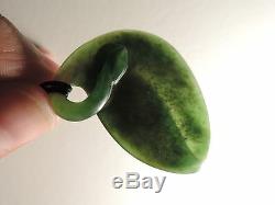 Greenstone MARSDEN JADE Maori Pounamu NEPHRITE Dean's INTRICATE Leaf Tendril WOW